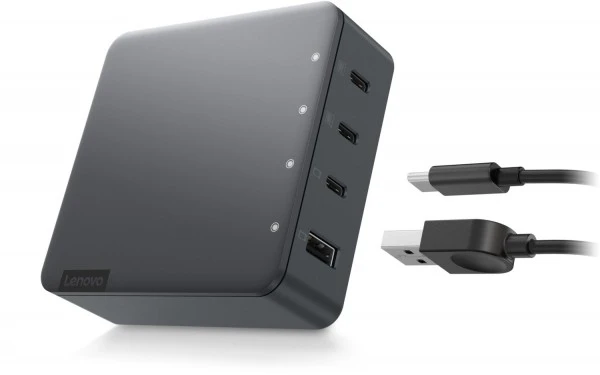 Lenovo Go Multi-Port Charger (130W) Sturmgrau 2 Lenovo Go Multi-Port Charger (130W) Sturmgrau – Bild 2