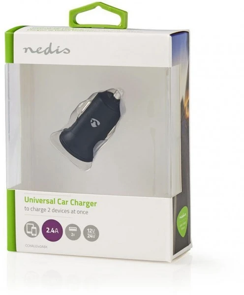 Nedis CCHAU240ABK USB Kfz-Ladegerät 2-fach Schwarz 3 Nedis CCHAU240ABK USB Kfz-Ladegerät 2-fach Schwarz – Bild 3