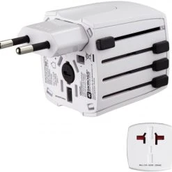 Hama Weltreisestecker MUV Micro 2-polig Weiß