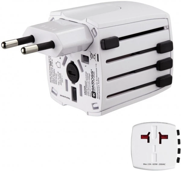 Hama Weltreisestecker MUV Micro 2-polig Weiß 1 Hama Weltreisestecker MUV Micro 2-polig Weiß