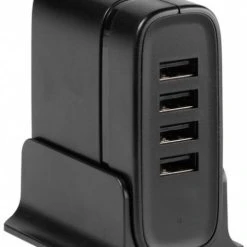 Vivanco USB Desktop Ladegerät (1,8m) 4-fach Schwarz