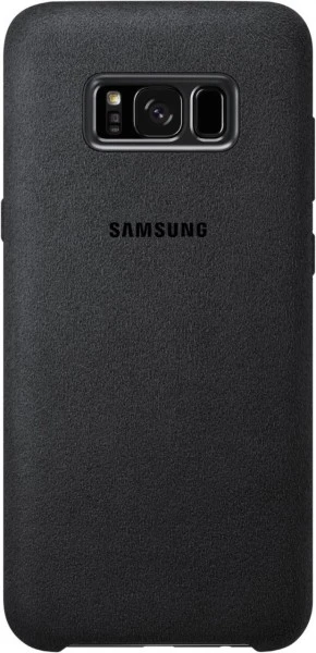 Samsung Alcantara Cover Für Galaxy S8+ Dunkelgrau 1 Samsung Alcantara Cover Für Galaxy S8+ Dunkelgrau