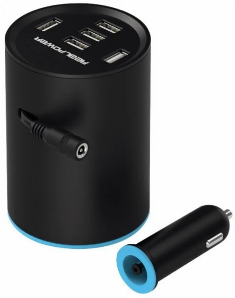 RealPower Car Charger Tube 5 Schwarz 2 RealPower Car Charger Tube 5 Schwarz – Bild 2