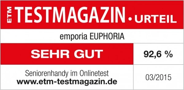 Emporia EUPHORIA Seniorenhandy Schwarz 6 Emporia EUPHORIA Seniorenhandy Schwarz – Bild 6