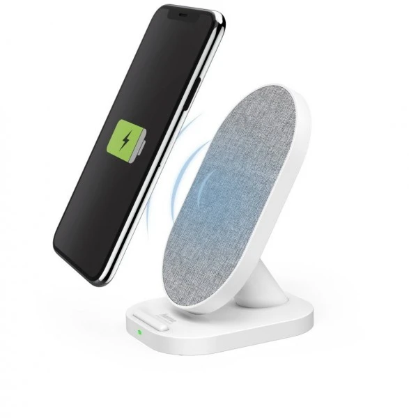 Hama QI-FC10S-Fabric Ladegerät Weiß 1 Hama QI-FC10S-Fabric Ladegerät Weiß