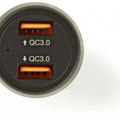 Nedis CCQC600ABK Kfz-Ladegerät (3A) 2x USB (QC 3.0) Schwarz -Apple-Geschäft 8fc9a8f7 a7c8 411b 83a4 6c4529ee5188 600x600
