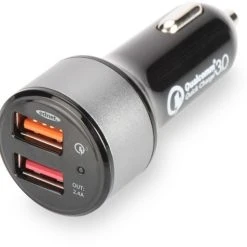 Ednet Auto-Ladeadapter QC3.0 2x USB 3.0 Schwarz