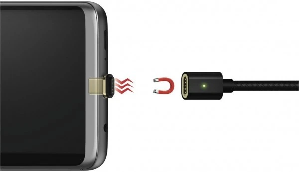 Hama Magnet-Kabel USB Type-C (1 M) Schwarz 1 Hama Magnet-Kabel USB Type-C (1 M) Schwarz