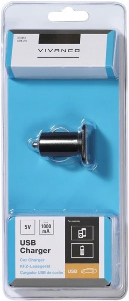 Vivanco CPA 20 USB-Kfz-Ladegerät 1A Max. 2 Vivanco CPA 20 USB-Kfz-Ladegerät 1A Max. – Bild 2