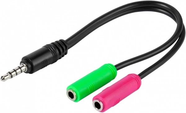 Vivanco 3,5mm Headset-Adapter (0,1m) 1 Vivanco 3,5mm Headset-Adapter (0,1m)