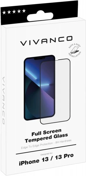 Vivanco 2.5D FullScreen Displayschutzglas Für IPhone 13/iPhone 13 Pro Transparent 2 Vivanco 2.5D FullScreen Displayschutzglas Für IPhone 13/iPhone 13 Pro Transparent – Bild 2