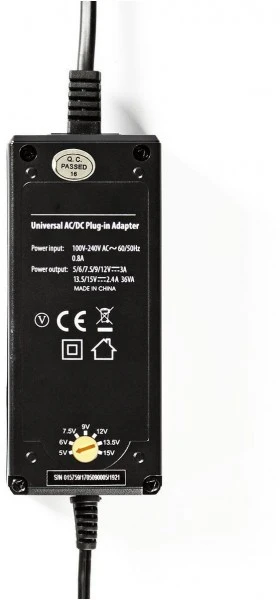 Nedis ACPA004 AC-Universalnetzteil (2,4-3,0A) Schwarz 3 Nedis ACPA004 AC-Universalnetzteil (2,4-3,0A) Schwarz – Bild 3