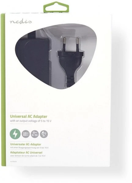 Nedis ACPA004 AC-Universalnetzteil (2,4-3,0A) Schwarz 4 Nedis ACPA004 AC-Universalnetzteil (2,4-3,0A) Schwarz – Bild 4