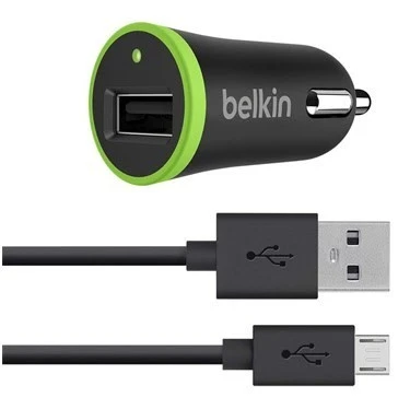 BELKIN Car Charger 1A Micro USB (1,2M) Auto-Ladeset Schwarz 1 BELKIN Car Charger 1A Micro USB (1,2M) Auto-Ladeset Schwarz