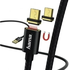 Hama Magnet-Kabel Micro-USB (1m) Schwarz