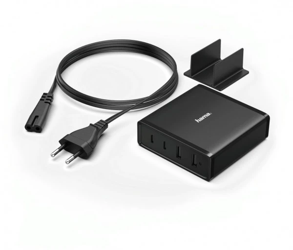 Hama Ladestation (4-fach) 2x PD USB-C, 2x USB-A Schwarz 1 Hama Ladestation (4-fach) 2x PD USB-C, 2x USB-A Schwarz