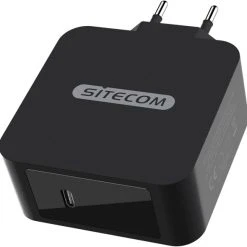 Sitecom CH-016 USB Wall Charger (60W) 1x USB-C PD Schwarz