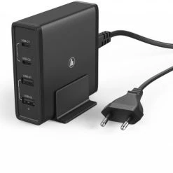Hama Universal USB-C-Ladestation, 4-fach Schwarz