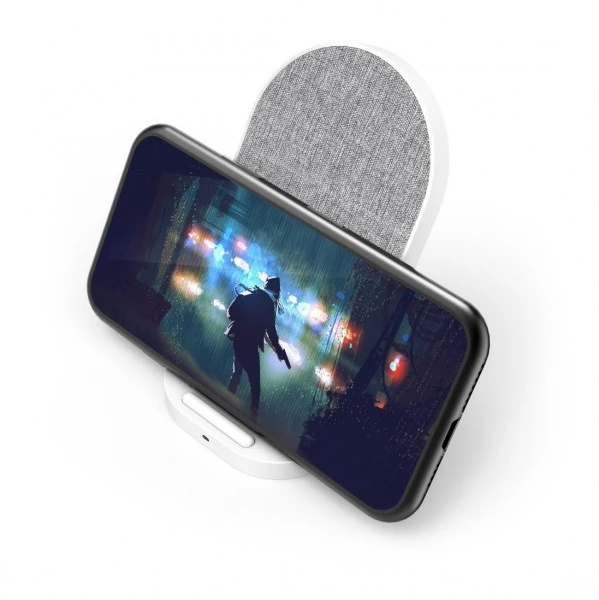 Hama QI-FC10S-Fabric Ladegerät Weiß 3 Hama QI-FC10S-Fabric Ladegerät Weiß – Bild 3