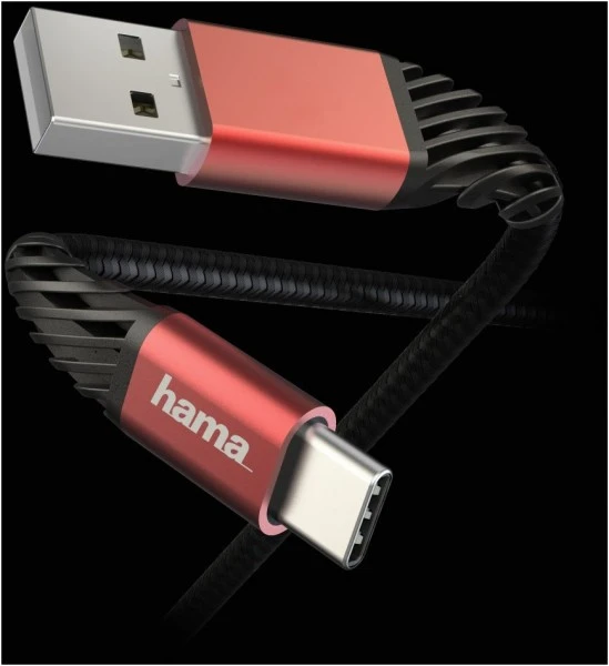 Hama USB-C-Kabel Extreme (1,5m) Schwarz/rot 3 Hama USB-C-Kabel Extreme (1,5m) Schwarz/rot – Bild 3