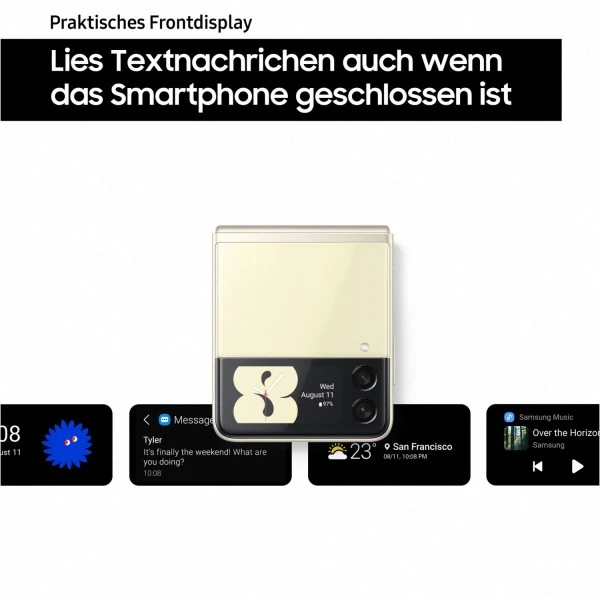 Samsung Galaxy Z Flip3 5G (128GB) T-Mobile Smartphone Phantom Cream 2 Samsung Galaxy Z Flip3 5G (128GB) T-Mobile Smartphone Phantom Cream – Bild 2