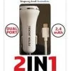 Peter Jäckel USB Car Charger Set 2in1 Dual Port Lightning Weiß