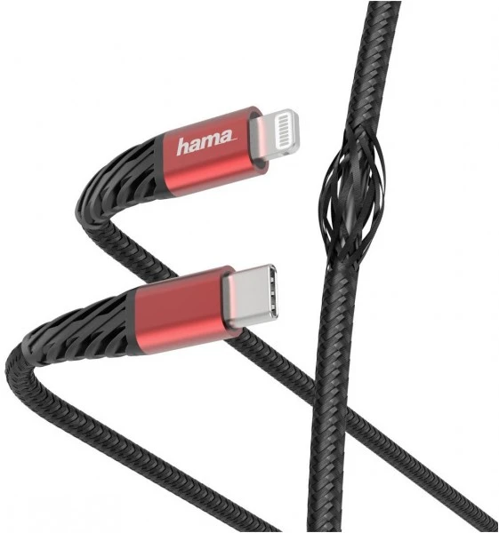 Hama Extreme USB-C/Lightning (1,5m) Rot, Schwarz 1 Hama Extreme USB-C/Lightning (1,5m) Rot, Schwarz