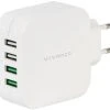 Vivanco CHARGVVUSB4.8AW 4fach Ladegerät Weiß