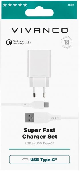 Vivanco QuickCharge3.0 USB-C Schnelladeset Weiß 4 Vivanco QuickCharge3.0 USB-C Schnelladeset Weiß – Bild 4