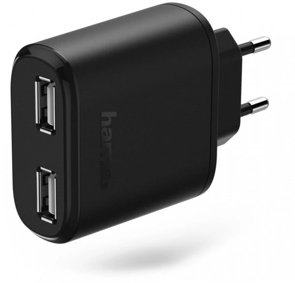 Hama Ladegerät 2-fach USB Schwarz 1 Hama Ladegerät 2-fach USB Schwarz
