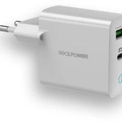 Alternative view of RealPower PC-38 USB/-C Wandladegerät (38W)