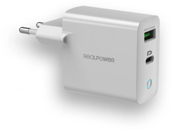 RealPower PC-38 USB/-C Wandladegerät (38W) 2 RealPower PC-38 USB/-C Wandladegerät (38W) – Bild 2
