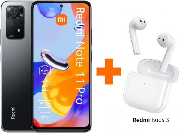 Xiaomi Redmi Note 11 Pro (6GB+128GB) Graphite Gray Inkl. Redmi Buds 3 1 Xiaomi Redmi Note 11 Pro (6GB+128GB) Graphite Gray Inkl. Redmi Buds 3