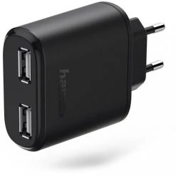 Hama Auto-Detect USB-Ladeadapter Schwarz 2-fach
