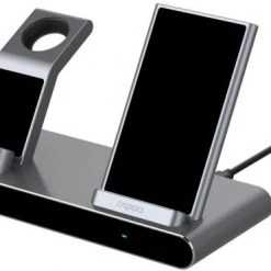 Rapoo 3-in-1 QI-Ladestation XC600 Inkl. Netzteil Silber