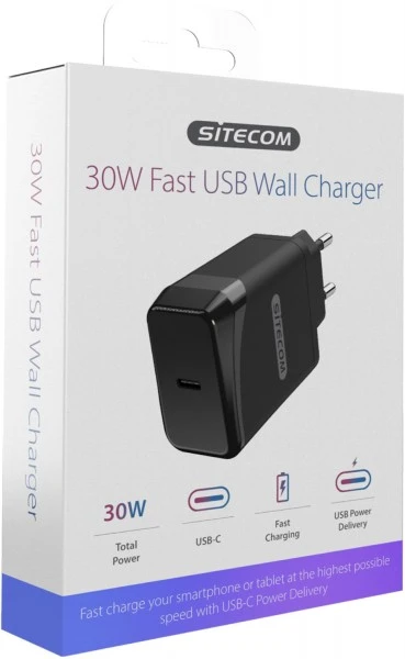 Sitecom CH-015 USB Wall Charger (30W) 1x USB-C PD Schwarz 5 Sitecom CH-015 USB Wall Charger (30W) 1x USB-C PD Schwarz – Bild 5
