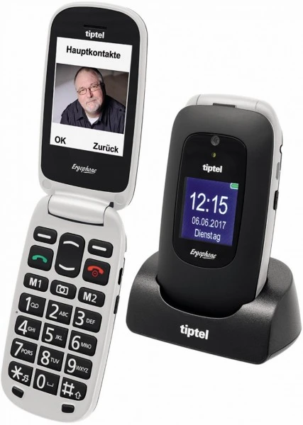 Tiptel Ergophone 6224 Seniorenhandy Schwarz/silber 1 Tiptel Ergophone 6224 Seniorenhandy Schwarz/silber