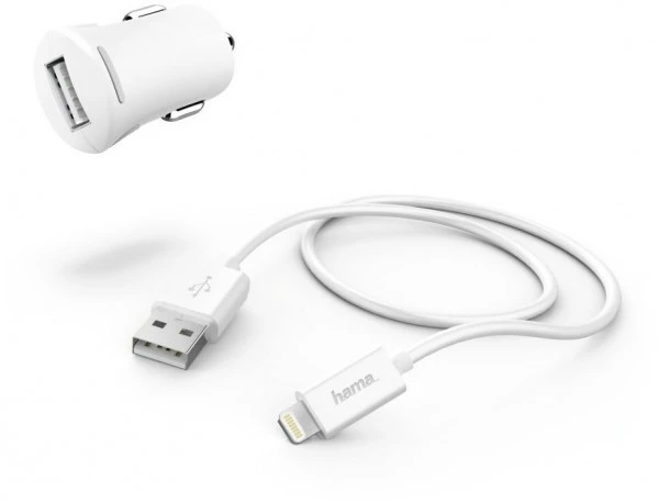 Hama Kfz-Ladeset Lightning Weiß 2 Hama Kfz-Ladeset Lightning Weiß – Bild 2