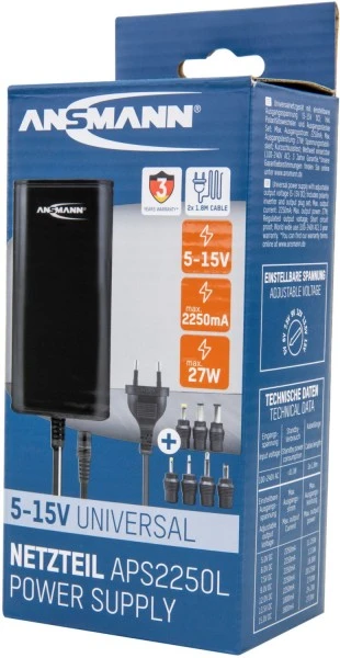 Ansmann APS 2250L Universal-Netzteil Schwarz 4 Ansmann APS 2250L Universal-Netzteil Schwarz – Bild 4