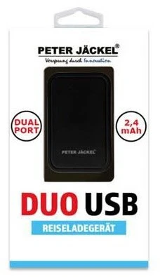 Peter Jäckel USB Travel Charger Dual Port Schwarz 1 Peter Jäckel USB Travel Charger Dual Port Schwarz
