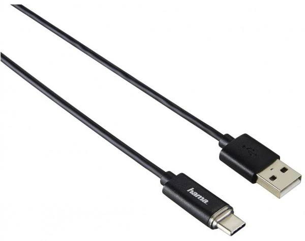 Hama USB-Type-C-Kabel (1m) Mit LED Schwarz 1 Hama USB-Type-C-Kabel (1m) Mit LED Schwarz