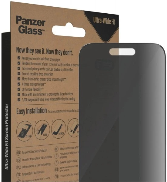 PanzerGlass Displayschutz UWF Privacy Antibakt. Für IPhone 14 Pro 2 PanzerGlass Displayschutz UWF Privacy Antibakt. Für IPhone 14 Pro – Bild 2