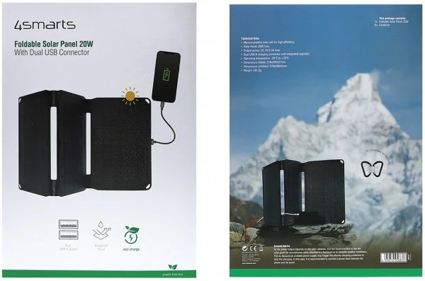 4smarts Faltbares Solar Panel (20W) 2x USB-A Schwarz 2 4smarts Faltbares Solar Panel (20W) 2x USB-A Schwarz – Bild 2