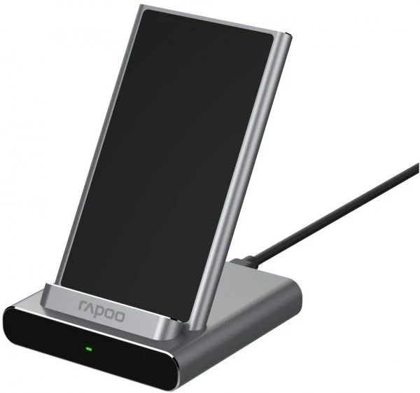 Rapoo QI-Dual-Ladestation XC350 Inkl. Netzteil Silber 1 Rapoo QI-Dual-Ladestation XC350 Inkl. Netzteil Silber