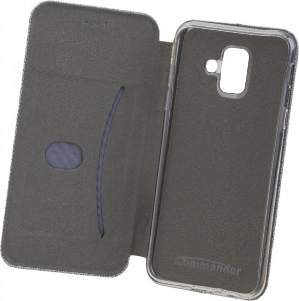 Commander Book Case CURVE Für A600 Galaxy A6 Grau 2 Commander Book Case CURVE Für A600 Galaxy A6 Grau – Bild 2