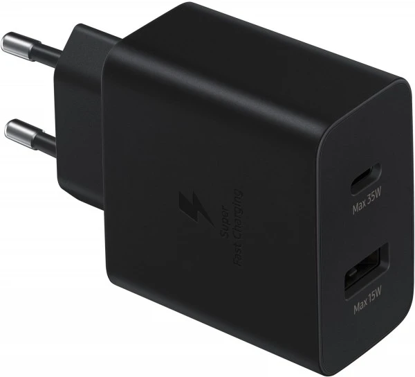 Samsung Schnellladeadapter Duo (35W) USB-Ladegerät Schwarz 1 Samsung Schnellladeadapter Duo (35W) USB-Ladegerät Schwarz