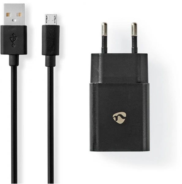 Nedis WCHAM213ABK Netzladegerät 2,1 A Inkl. Micro-USB Kabel Schwarz 3 Nedis WCHAM213ABK Netzladegerät 2,1 A Inkl. Micro-USB Kabel Schwarz – Bild 3