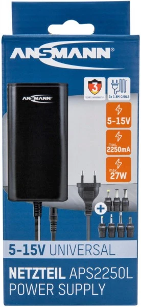 Ansmann APS 2250L Universal-Netzteil Schwarz 3 Ansmann APS 2250L Universal-Netzteil Schwarz – Bild 3
