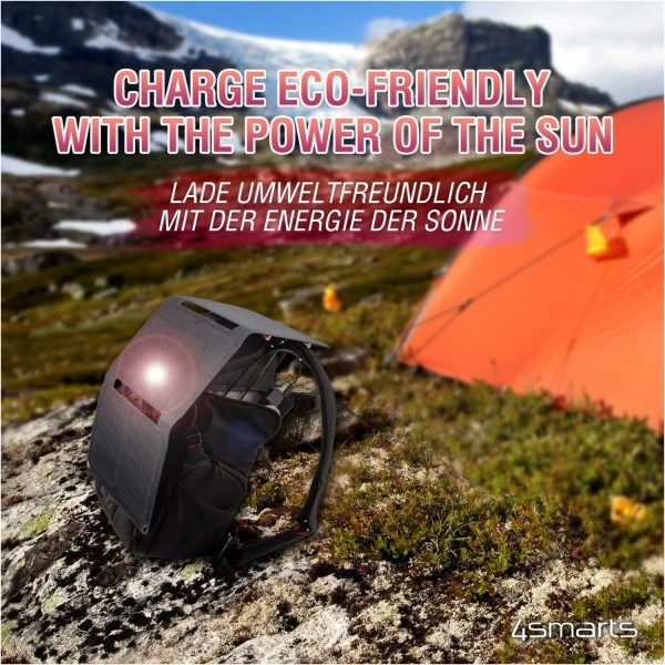 4smarts Faltbares Solar Panel (20W) 2x USB-A Schwarz 3 4smarts Faltbares Solar Panel (20W) 2x USB-A Schwarz – Bild 3