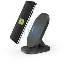 Hama QI-FC10S-Fabric Ladegerät Schwarz